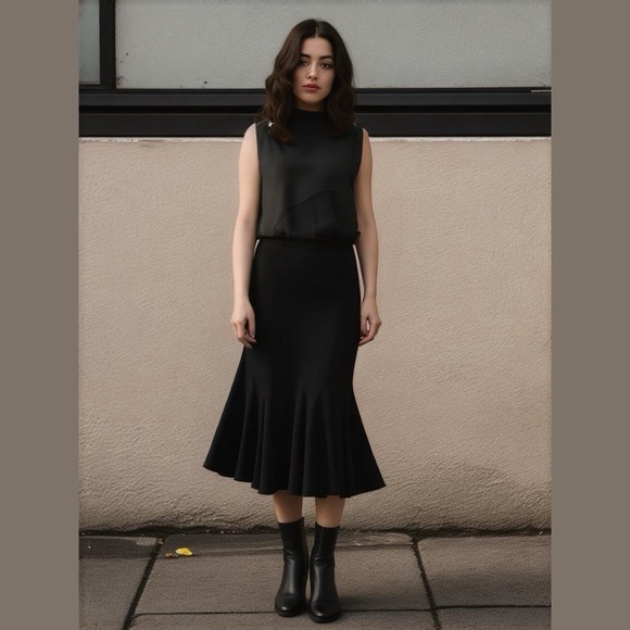 Dresses & Skirts - NIC+ZOE Black Flared A-line Midi Skirt NWT